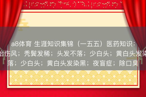 a8体育 生涯知识集锦(一五五)医药知识:泻药的种类及使用;治伤风;秃鬓发稀;头发不落;少白头;黄白头发染黑;夜盲症;除口臭