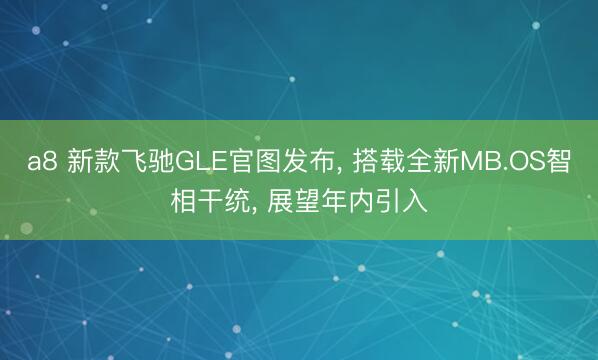 a8 新款飞驰GLE官图发布, 搭载全新MB.OS智相干统, 展望年内引入