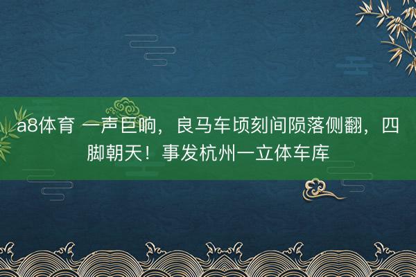 a8体育 一声巨响，良马车顷刻间陨落侧翻，四脚朝天！事发杭州一立体车库